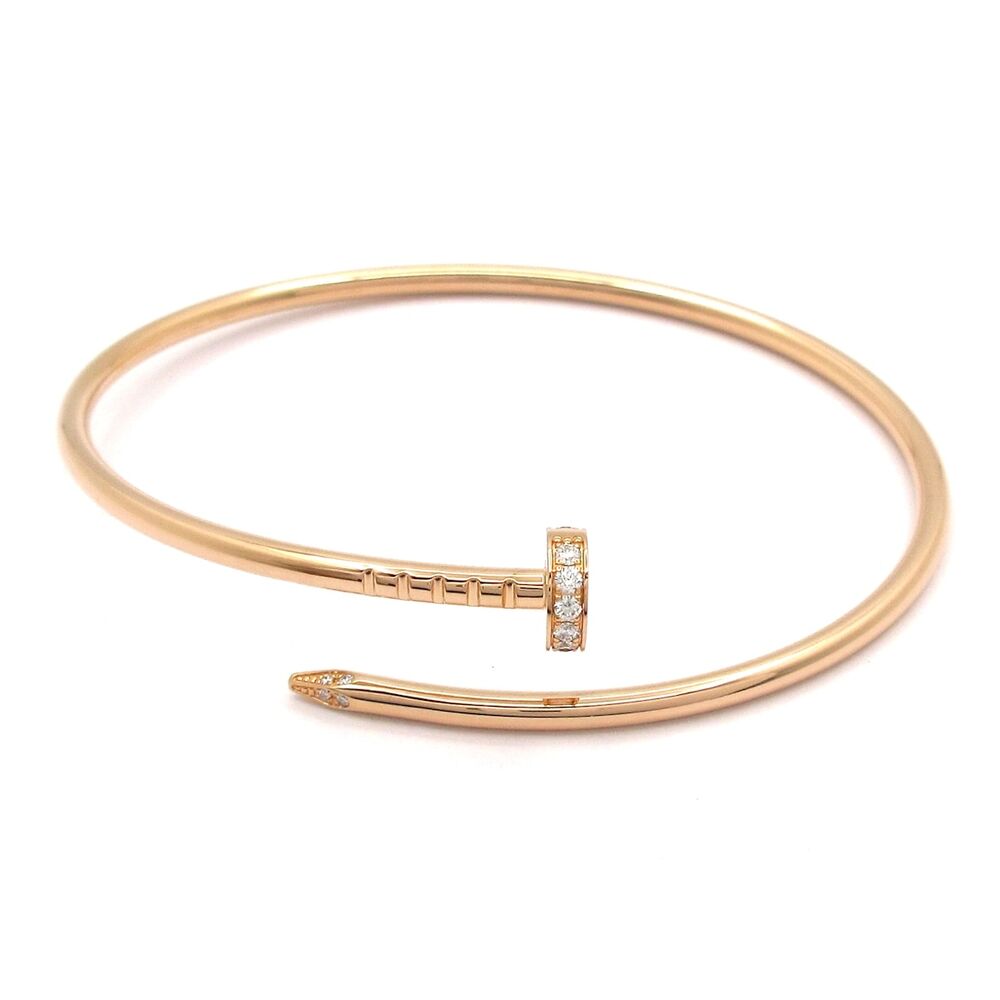 Cartier Juste un Clou SM Bangle B6065817 18K Rose Gold Diamond